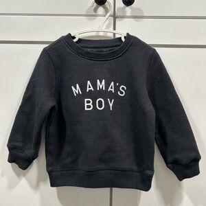 Black "Mama's Boy" Kids Sweatshirt